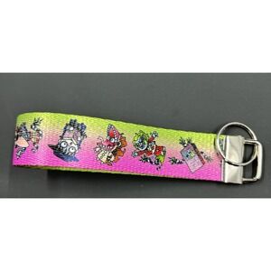 Beetle Juice‎ Characters  Key Fob Wristlet Lanyard Strap 1" Wide Keychain